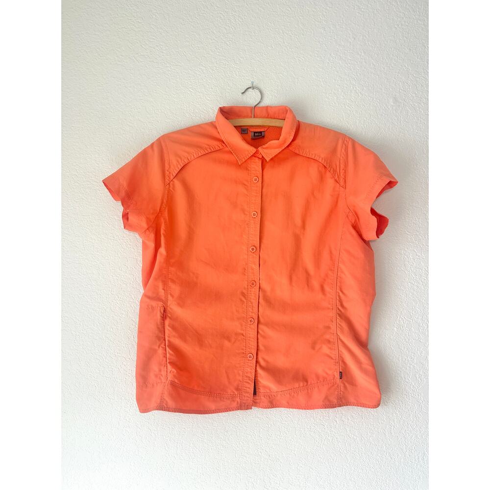 REI Co-op Outdoor Shirt – Women’s XL – Orange – UPF 30+ Vented Hiking Shirt